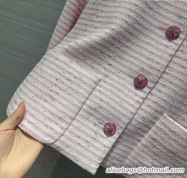 Best Luxury Chanel Tweed Jacket CH122011 Light Pink 2023