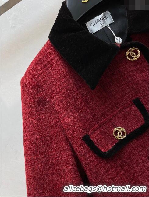 Discount Design Chanel Tweed Jacket CH122012 Red 2023