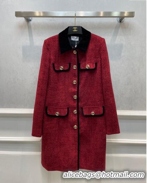 Discount Design Chanel Tweed Jacket CH122012 Red 2023