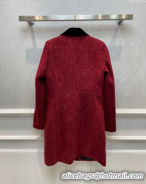 Discount Design Chanel Tweed Jacket CH122012 Red 2023