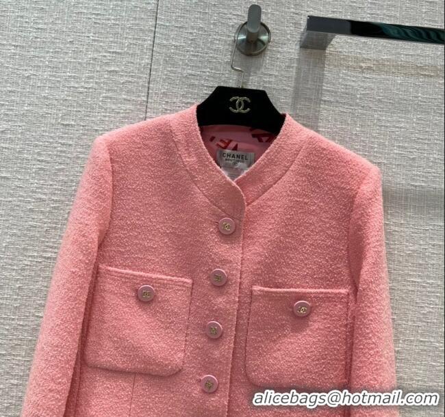 Luxury Classic Chanel Tweed Jacket CH122013 Pink 2023