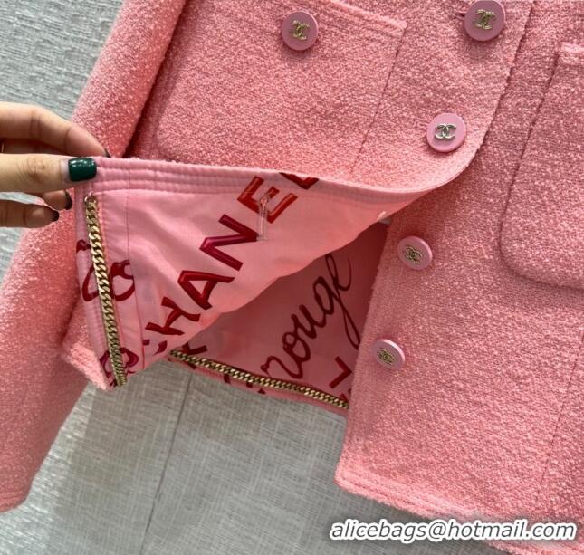 Luxury Classic Chanel Tweed Jacket CH122013 Pink 2023