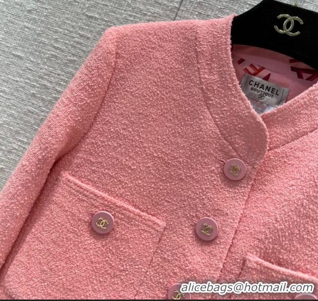 Luxury Classic Chanel Tweed Jacket CH122013 Pink 2023