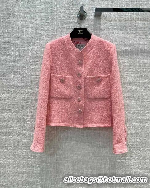 Luxury Classic Chanel Tweed Jacket CH122013 Pink 2023