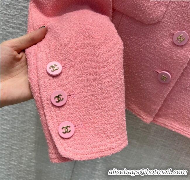 Luxury Classic Chanel Tweed Jacket CH122013 Pink 2023