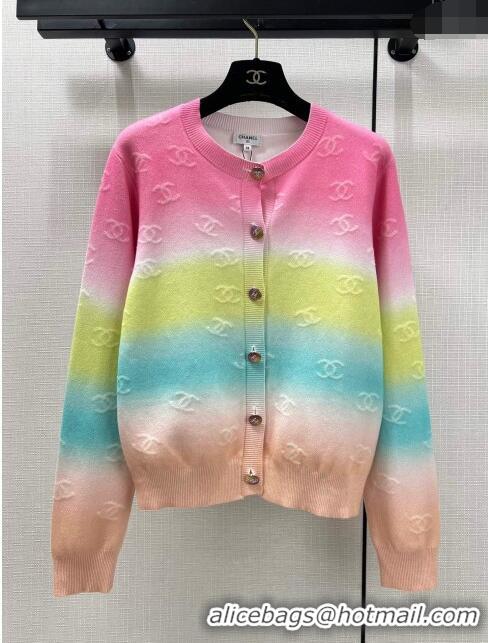 Luxurious Design Chanel Cashmere Cardigan CH122202 Multicolor 2023