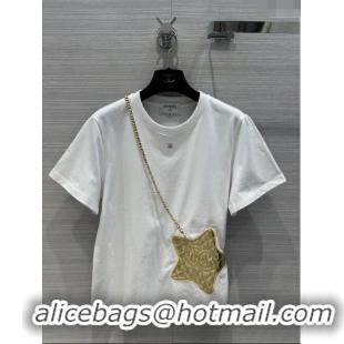 New Release Creation Chanel Cotton T-shirt CH122517 White 2023