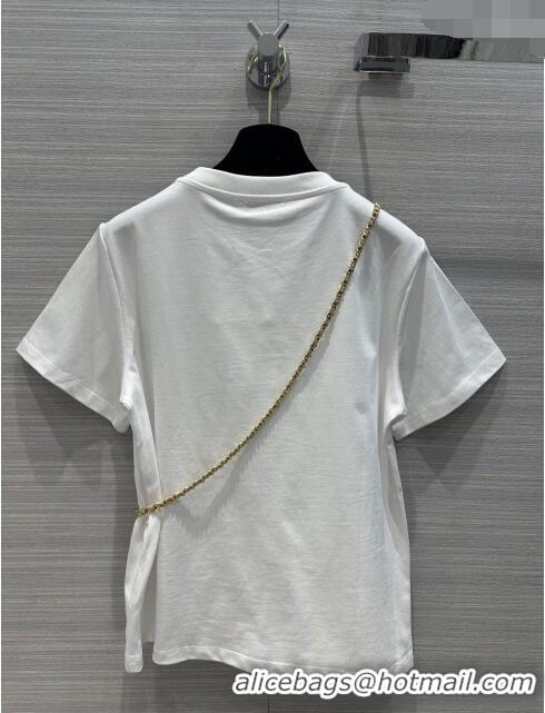 New Release Creation Chanel Cotton T-shirt CH122517 White 2023