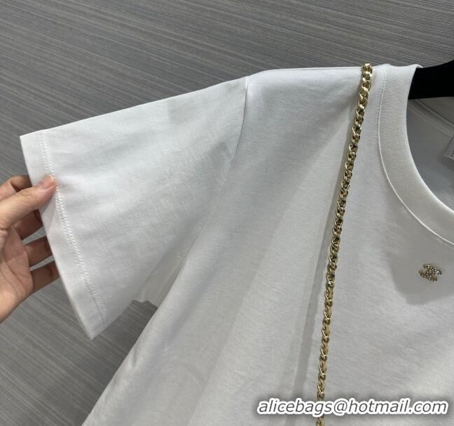 New Release Creation Chanel Cotton T-shirt CH122517 White 2023