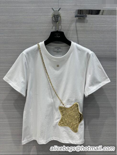 New Release Creation Chanel Cotton T-shirt CH122517 White 2023