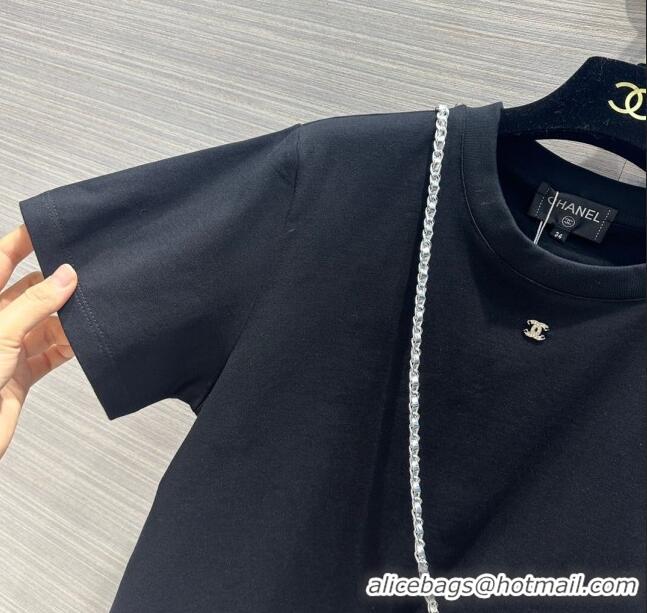 Promotional Chanel Cotton T-shirt CH122518 Black 2023