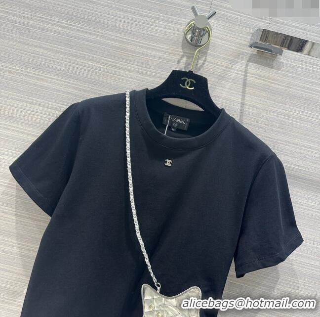 Promotional Chanel Cotton T-shirt CH122518 Black 2023