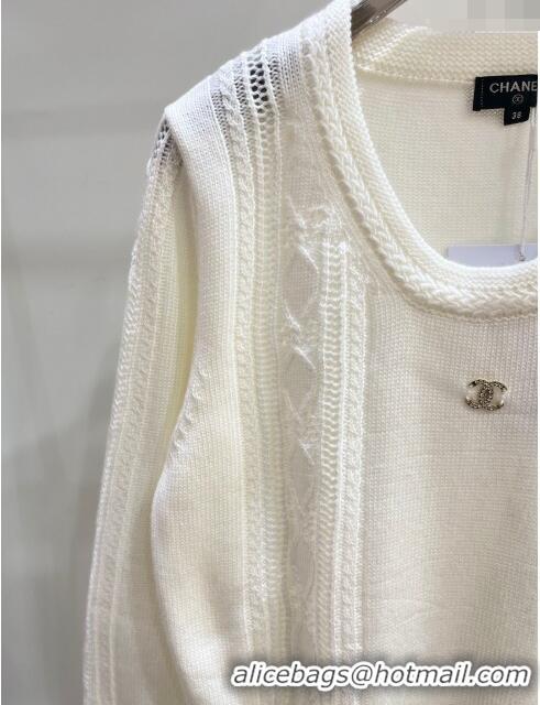 Buy Inexpensive Chanel Wool Sweater CH122524 White 2023