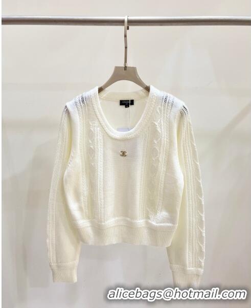 Buy Inexpensive Chanel Wool Sweater CH122524 White 2023