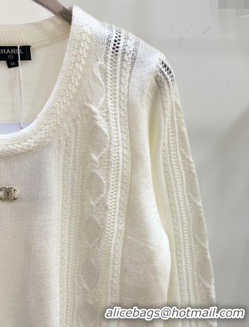 Buy Inexpensive Chanel Wool Sweater CH122524 White 2023