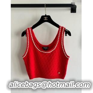 Good Taste Chanel Cashmere Vest CH11006 Red 2024