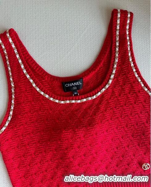 Good Taste Chanel Cashmere Vest CH11006 Red 2024