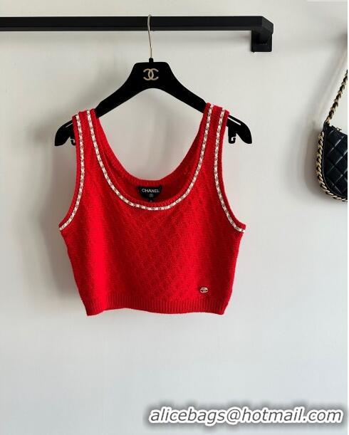 Good Taste Chanel Cashmere Vest CH11006 Red 2024