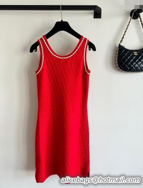 ​Good Looking Chanel Cashmere Dress CH11007 Red 2024