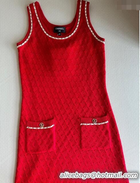 ​Good Looking Chanel Cashmere Dress CH11007 Red 2024