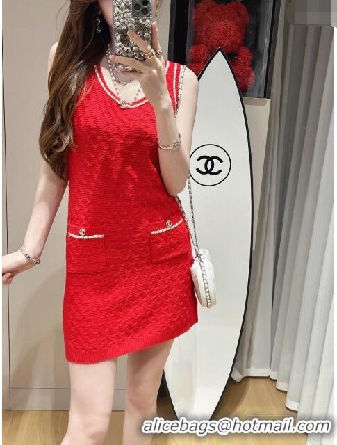 ​Good Looking Chanel Cashmere Dress CH11007 Red 2024