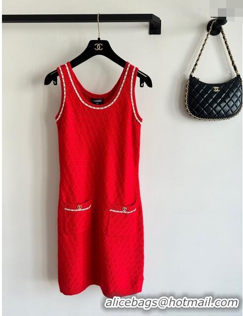 ​Good Looking Chanel Cashmere Dress CH11007 Red 2024