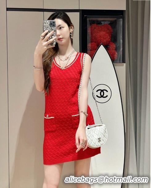 ​Good Looking Chanel Cashmere Dress CH11007 Red 2024