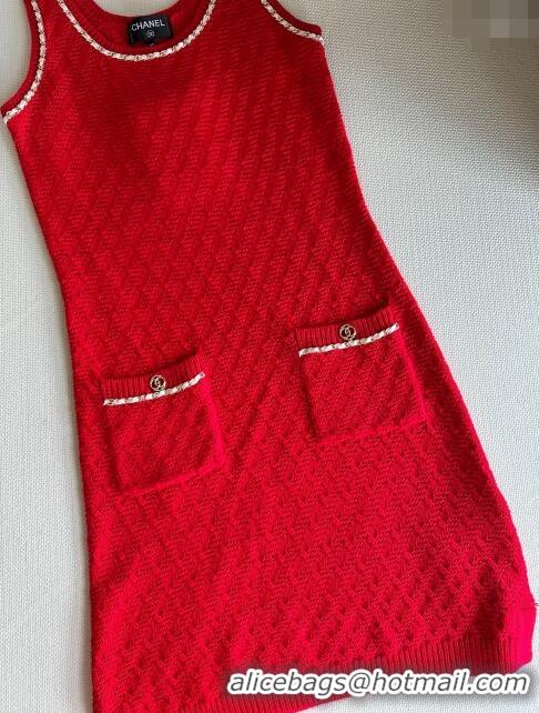 ​Good Looking Chanel Cashmere Dress CH11007 Red 2024