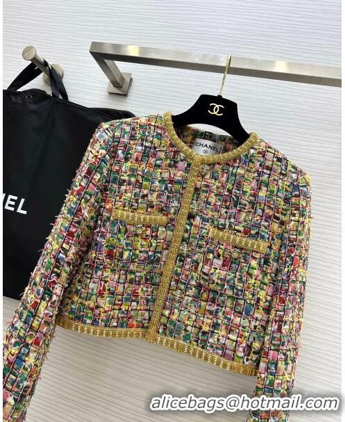 Famous Brand Chanel Short Jacket CH11016 Multicolor 2024