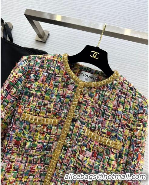 Famous Brand Chanel Short Jacket CH11016 Multicolor 2024