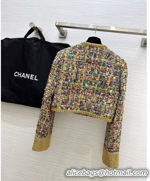 Famous Brand Chanel Short Jacket CH11016 Multicolor 2024