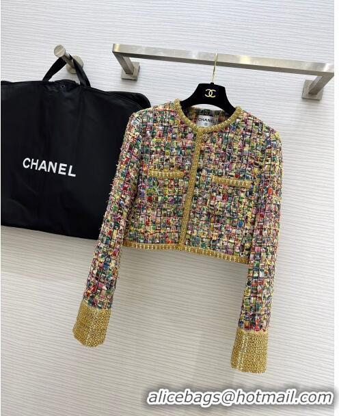 Famous Brand Chanel Short Jacket CH11016 Multicolor 2024