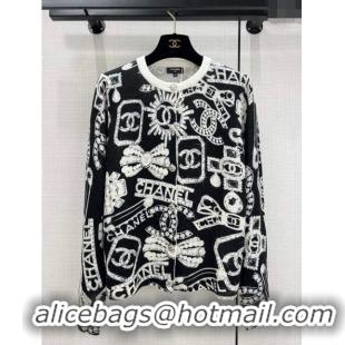 Top Design Chanel Coco Neige Cashmere Sweater CH11024 Black 2024