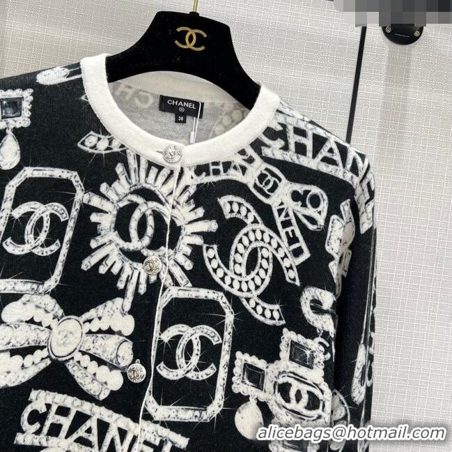 Top Design Chanel Coco Neige Cashmere Sweater CH11024 Black 2024