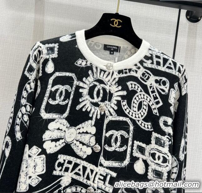 Top Design Chanel Coco Neige Cashmere Sweater CH11024 Black 2024