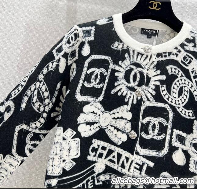 Top Design Chanel Coco Neige Cashmere Sweater CH11024 Black 2024