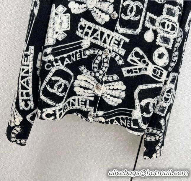 Top Design Chanel Coco Neige Cashmere Sweater CH11024 Black 2024