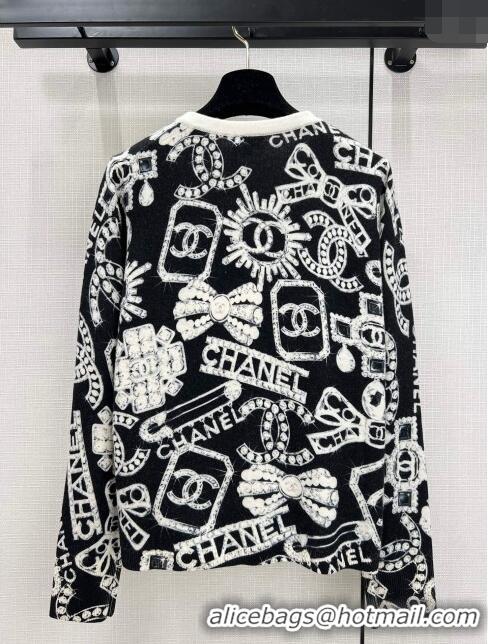 Top Design Chanel Coco Neige Cashmere Sweater CH11024 Black 2024