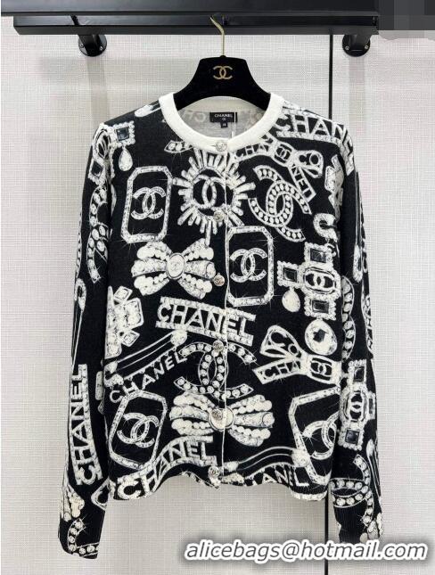 Top Design Chanel Coco Neige Cashmere Sweater CH11024 Black 2024