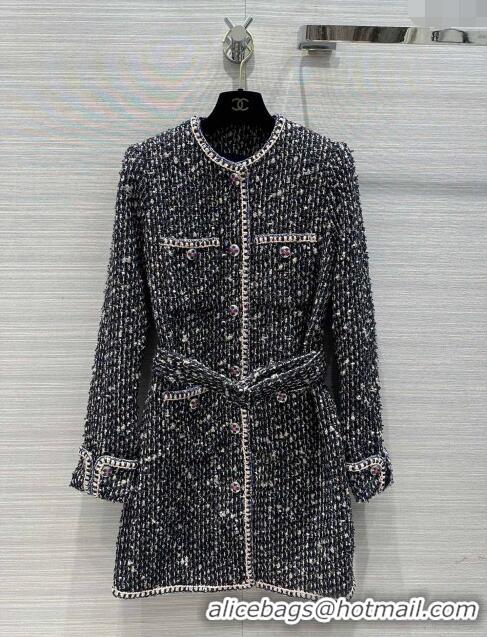 Grade Design Chanel Tweed Jacket Dress CH11038 Black 2024