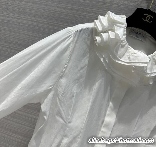 Most Popular Chanel Shirt CH11226 White 2024