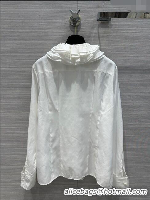 Most Popular Chanel Shirt CH11226 White 2024