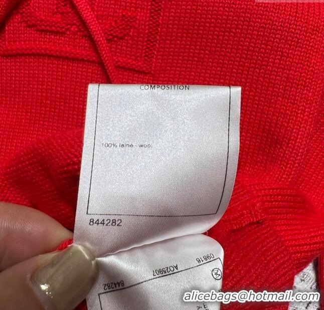 ​Good Quality Chanel Wool Sweater CH11304 Red 2024