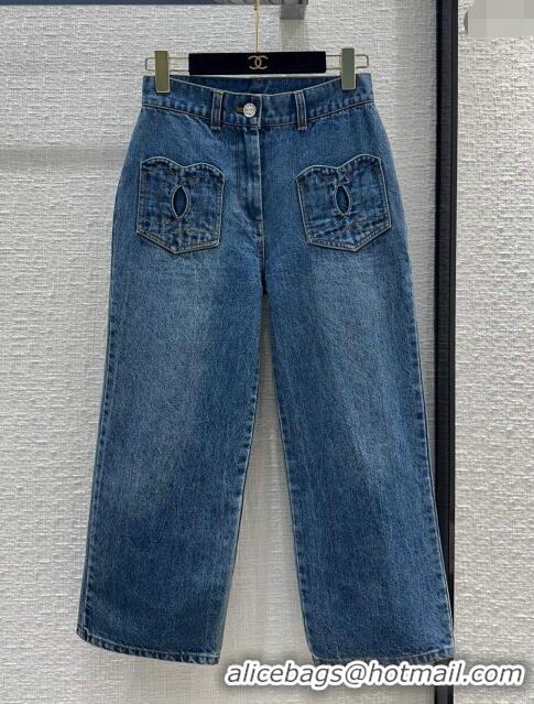 Famous Brand Chanel Coco Denim Jeans CH12214 Blue 2024