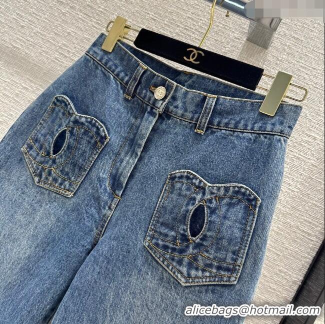 Famous Brand Chanel Coco Denim Jeans CH12214 Blue 2024