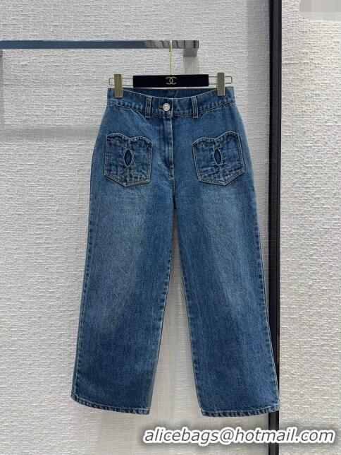 Famous Brand Chanel Coco Denim Jeans CH12214 Blue 2024