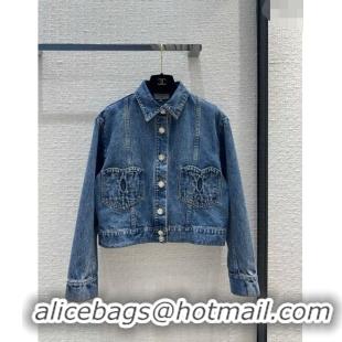 Market Sells Chanel Coco Denim Jacket CH12212 Blue 2024