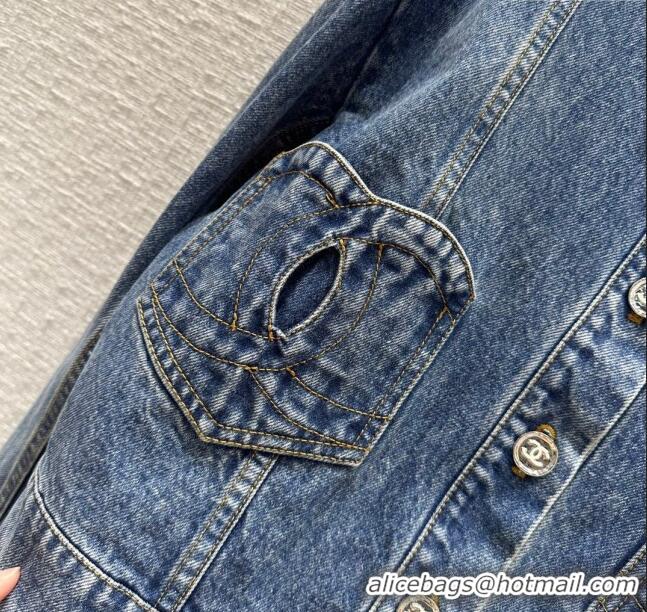 Market Sells Chanel Coco Denim Jacket CH12212 Blue 2024