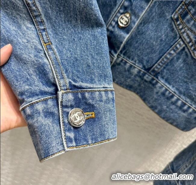 Market Sells Chanel Coco Denim Jacket CH12212 Blue 2024