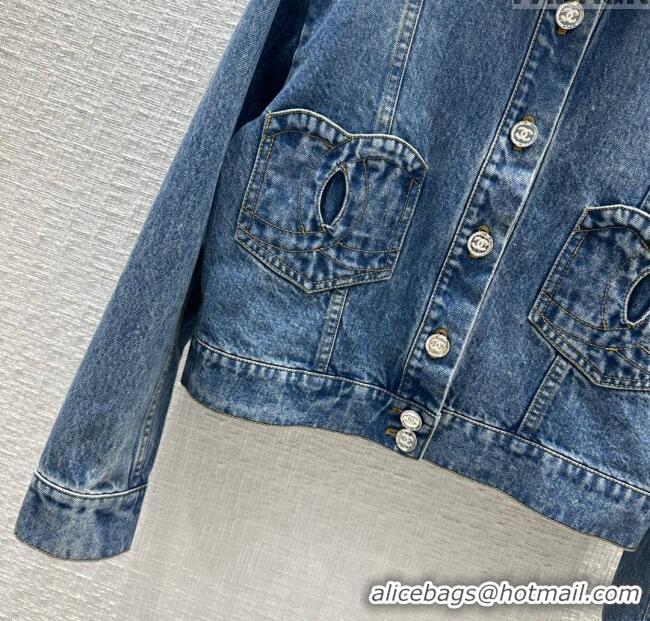 Market Sells Chanel Coco Denim Jacket CH12212 Blue 2024